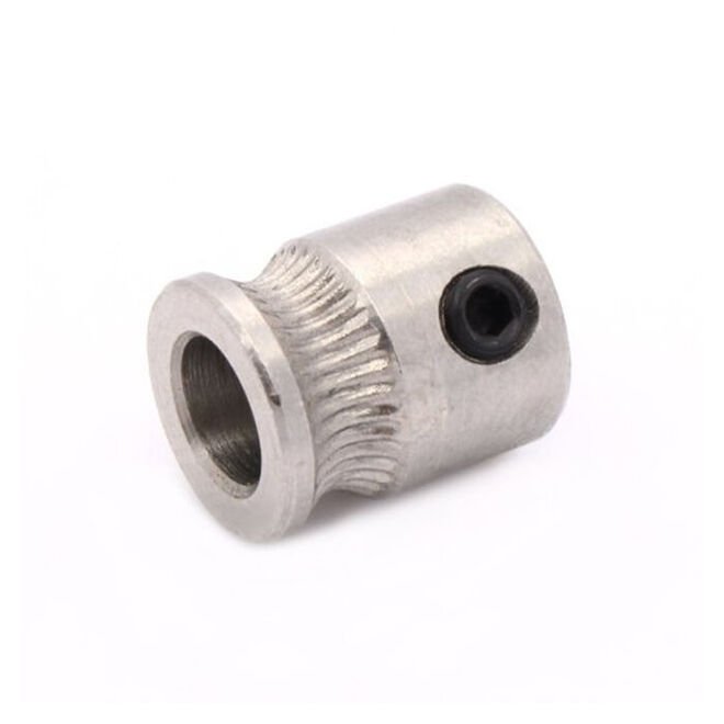 Flanged Stainless Steel MK8 Extruder Gear - 5mm 1.75mm