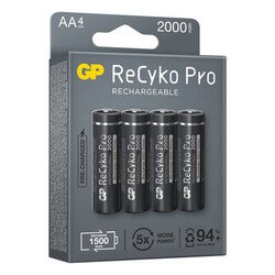 GP ReCyko 4 Pack 2100 mAh Rechargeable AA Pen Battery - Thumbnail
