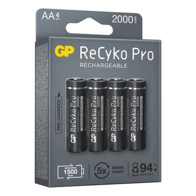 GP ReCyko 4 Pack 2100 mAh Rechargeable AA Pen Battery