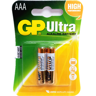 GP Ultra 1.5V AAA Battery (Remote Control Battery) - 2-Pack