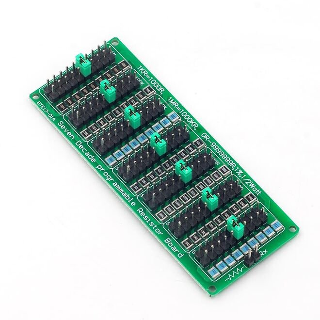 Green 7 Decade Programmable 1R SMD Resistor Board Module