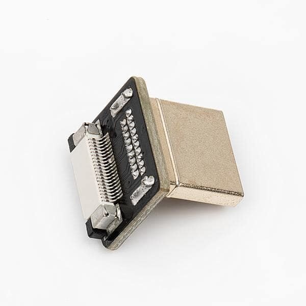 HDMI Plug - Dik - Sol (L tipi - DIY HDMI Kablo ile Birlikte Kullanılabilir)