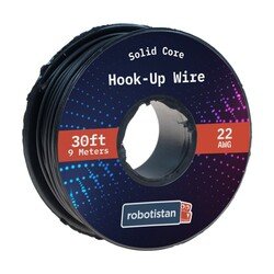 Hook-Up Wire Spool Black (26 AWG, 9 meter, Solid Core) - Thumbnail