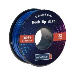 Hook-Up Wire Spool Blue (26 AWG, 9 meter, Stranded Core) - Thumbnail