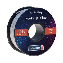 Hook-Up Wire Spool White (22 AWG, 9 meter, Solid Core) - Thumbnail