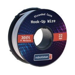 Hook-Up Wire Spool White (22 AWG, 9 meter, Stranded Core) - Thumbnail