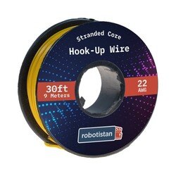 Hook-Up Wire Spool Yellow (26 AWG, 9 meter, Stranded Core) - Thumbnail