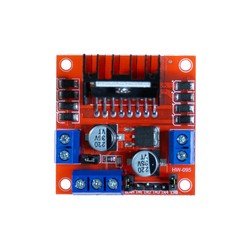 L298N Voltaj Regulatörlü Çift Motor Sürücü Kartı(Kırmızı PCB) - Thumbnail