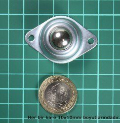 Metal Ball Caster With Holes - Thumbnail