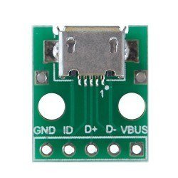 Micro USB Type-B (Female) to DIP Converter - Thumbnail