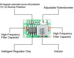 Mini Adjustable 2A Step-Down Voltage Regulator - Thumbnail