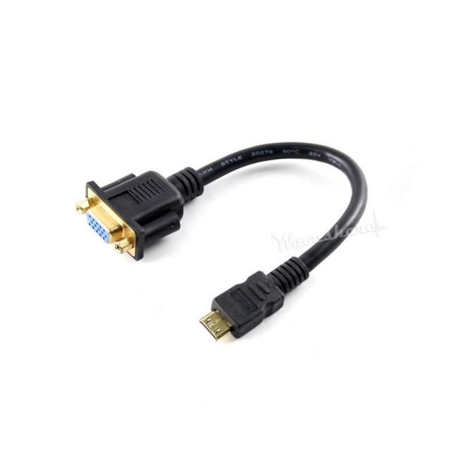 Mini HDMI-VGA Dönüştürücü Kablo