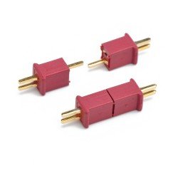 Mini T Plug Batarya Konnektörü (WLtoys W977 Mini Uyumlu) (Erkek-Dişi Set) - Thumbnail