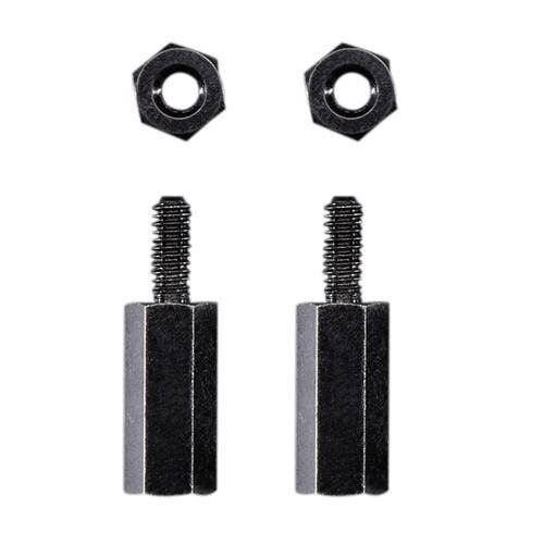 Odseven Brass M2.5 Standoffs for Pi HATs - Black Plated - Pack of 2 