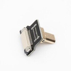 Odseven DIY HDMI Cable Parts - Left Angle (L Bend) Micro HDMI Plug - Thumbnail