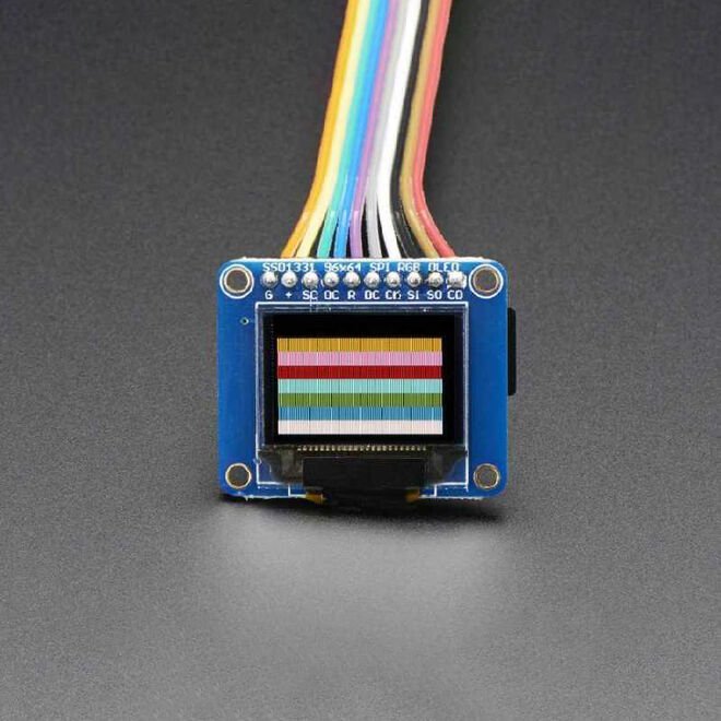 OLED Breakout Board - 16-bit Color 0.96" w/microSD holder