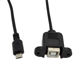 Panel Tipi USB Kablosu - B Dişi - Micro B Erkek Dönüştürücü - Thumbnail