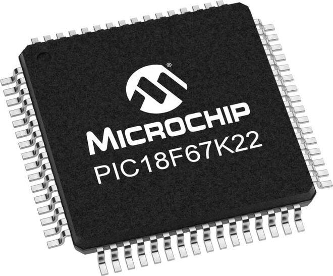 PIC18F67K22-I/PT SMD 8-Bit 64MHz Microcontroller TQFP-64