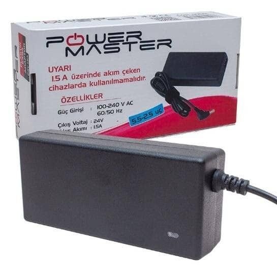 Power Master 24 V 1.5 A Plastik Kasa Masaüstü Adaptör 5.5*2.5