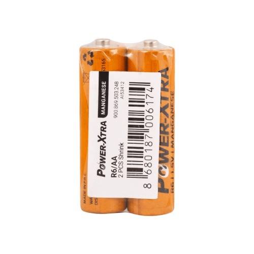 Power-Xtra AA Zinc Manganez Battery 2-Pack