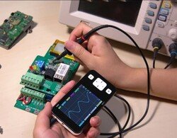 MINI DS211 ARM Nano Pocket Professional Portable Digital Oscilloscope Digital DSO211 with MCX Probe - Thumbnail