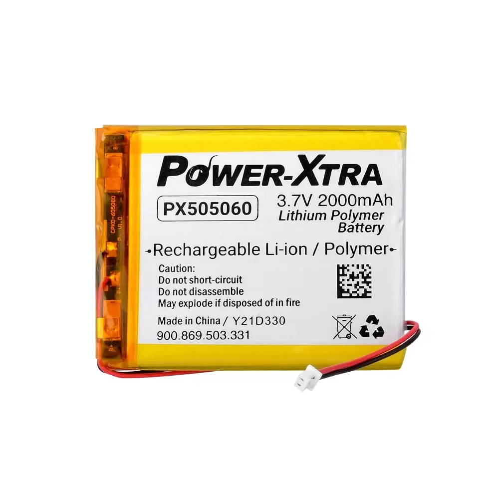 PX505060 3.7V 2000 mAh Li-Polymer Battery Circuit-Socket