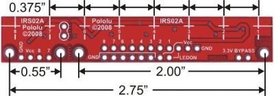QTR-8A 8'li Kızılötesi Sensör - Analog - PL-960