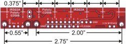 QTR-8A Reflectance Sensor Array - Thumbnail