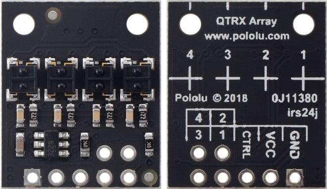 QTRX-HD-04RC 4′lü Çizgi Algılama Sensörü (Sık Sensör Dizilimli)