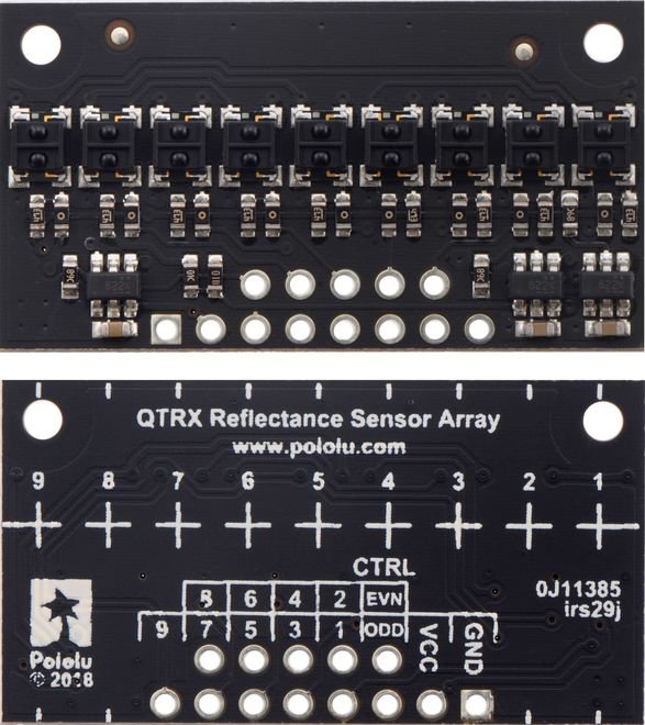 QTRX-HD-09A 9'lu Çizgi Algılama Sensörü (Sık Sensör Dizilimli)