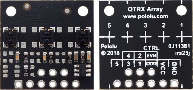 QTRX-MD-03RC 3'lü Çizgi Algılama Sensörü (Seyrek Sensör Dizilimli)