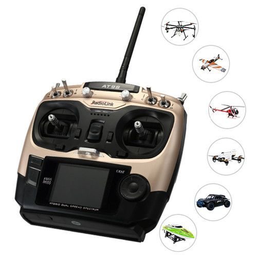 Radiolink AT9S Pro 2.4G 12CH DSSS FHSS Transmitter with R12DSM Receiver Compatible TBS Crossfire Module for RC Drone