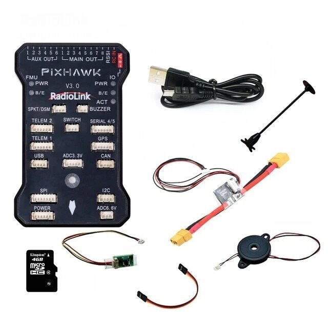 Radiolink PIXHAWK V3.0 Güç Modülü +Güvenlik anahtarı +Bağlantı kablosu +TFcard (4G) + Buzzer+ Montaj köpüğü