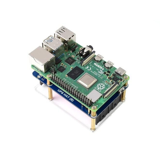 Raspberry Pi için Kesintisiz Güç Kaynağı UPS HAT (B) Pogo Pin - 5V 5A