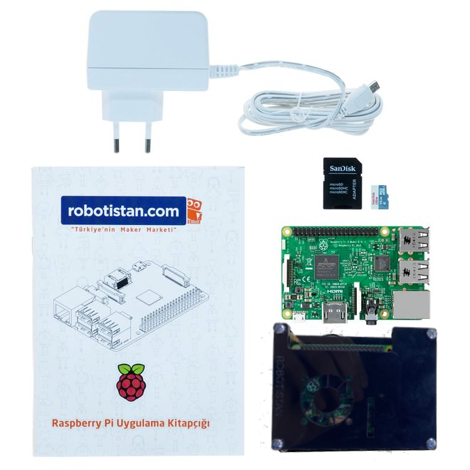 Raspberry Pi 3 Combo Kit - Raspberry Pi 3 + Case + Adapter + SD Card