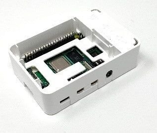 Raspberry Pi 4 Plastik Muhafaza Kutusu - Beyaz (Raspberry Pi Logolu)