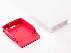 Raspberry Pi 4B Muhafaza Kutusu - Kırmızı, Beyaz (Klon) - Thumbnail