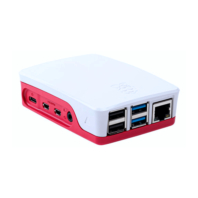 Raspberry Pi 4B Muhafaza Kutusu - Kırmızı, Beyaz (Klon)