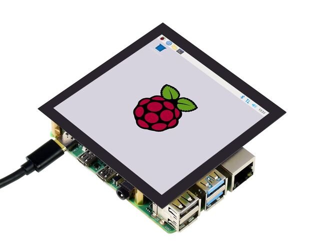 Raspberry Pi için 4inç Kare Kapasitif Dokunmatik LCD (C) Ekran Modülü - 720×720 Piksel DPI - IPS - Sertleştirilmiş Cam Kapak - Düşük Güç