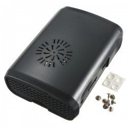 Raspberry Pi B+/2/3 Black, Fan Compatible Case - Thumbnail