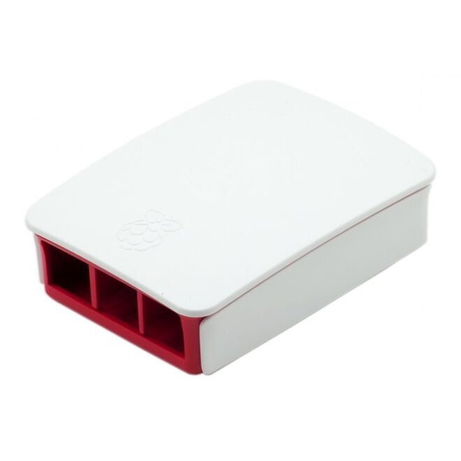 Raspberry Pi B+/2/3 Orijinal Muhafaza Kutusu - Beyaz, Kırmızı