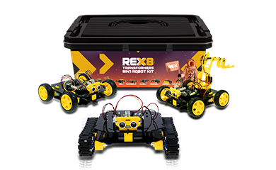 REX Evolution Serisi Super Star Transformers - 8 in 1 (Micropython ve Arduino IDE Uyumlu) - E-Kitap Hediyeli