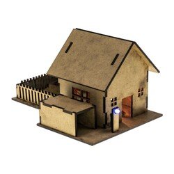 R.E.X Woody Series D.I.Y Wooden House Kit - Meet Electronics - Thumbnail