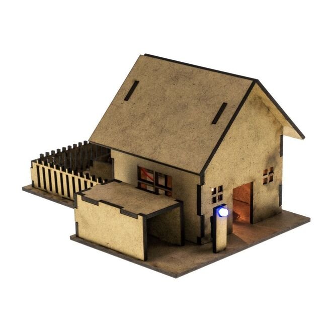 R.E.X Woody Series D.I.Y Wooden House Kit - Meet Electronics