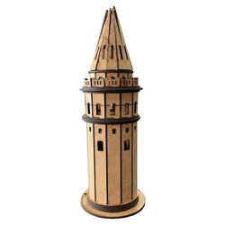 REX Woody Serisi D.I.Y Galata Kulesi (Galata Tower) - Boyanabilir - STEM - Thumbnail