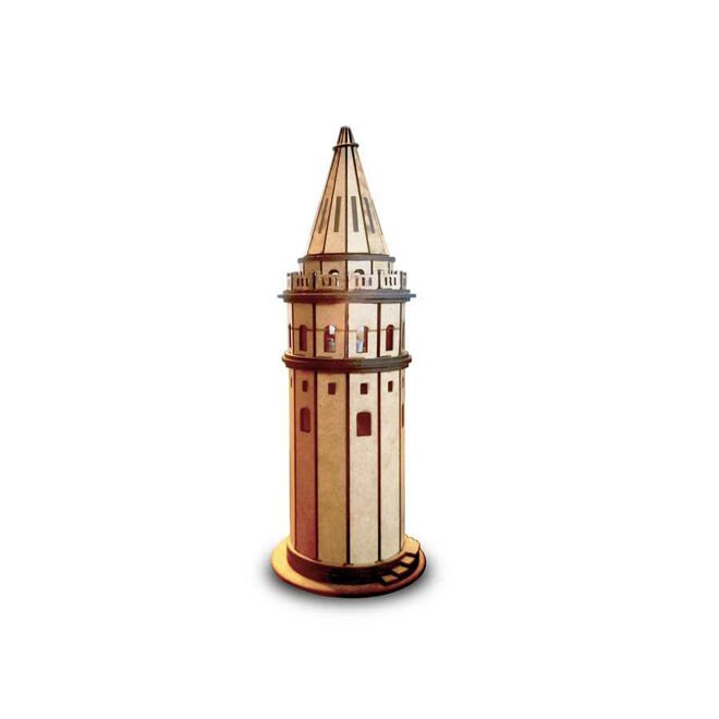 REX Woody Serisi D.I.Y Galata Kulesi (Galata Tower) - Boyanabilir - STEM