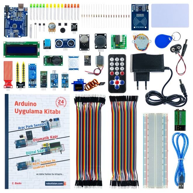 Robotistan Uno Project Kit - Compatible with Arduino (with Turkish Booklet)