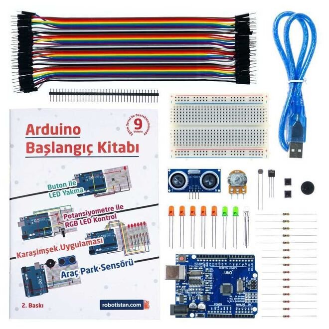 Robotistan Uno Starter Kit - Compatible with Arduino (with Turkish booklet)