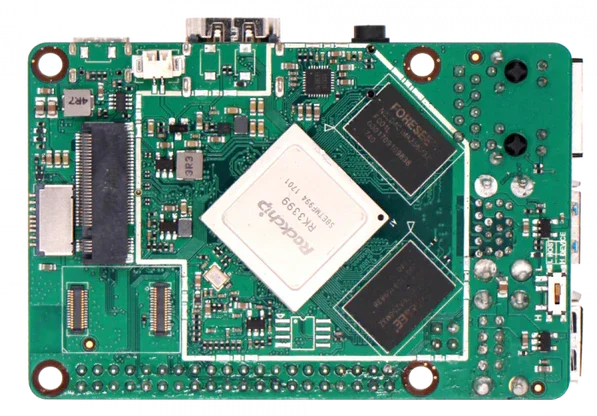 Rock Pi 4B+ Geliştirme Kartı - 2GB DDR4 16GB EMMC - Thumbnail