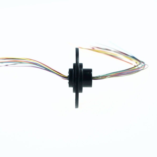 Rotating Cable Slip Ring with Flange (12 Cable and with JST-SH Socket) 